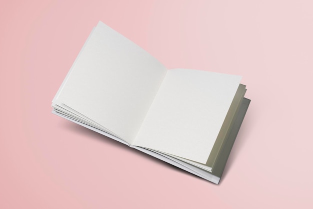 Book on pink background