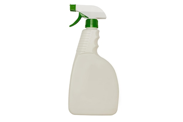 Free photo bottle after sprinkler for cleaning windows on a white background.