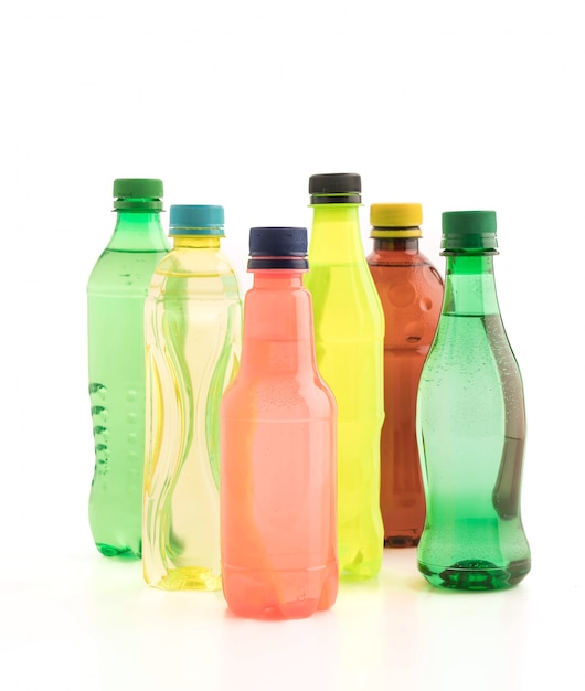 Free photo bottles with soft drink