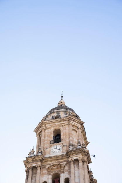 Bottom view church tower