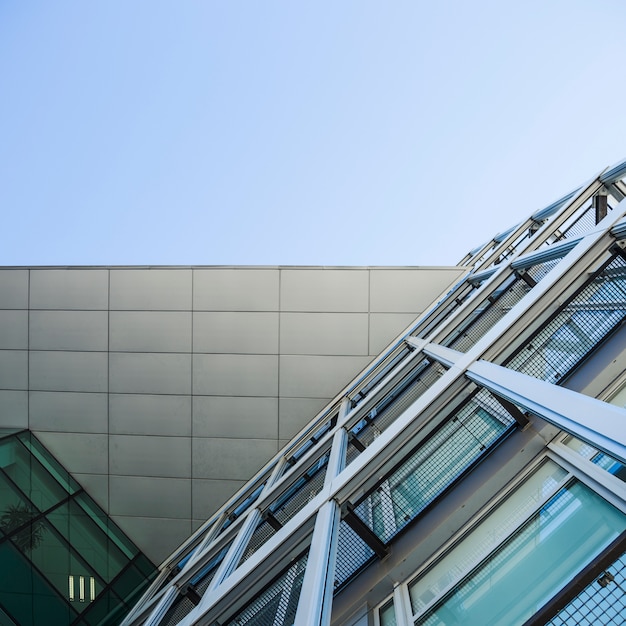 Bottom view city building