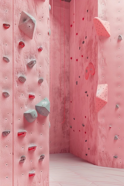 Bouldering wall background for rock climbing practice