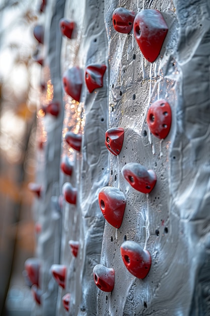 Bouldering wall background for rock climbing practice