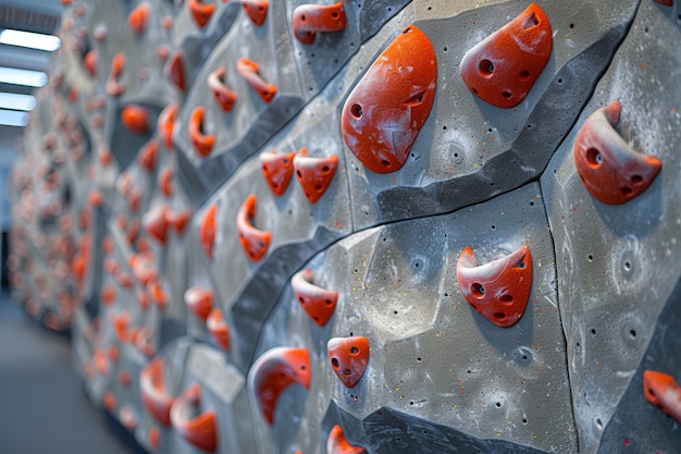 Bouldering wall background for rock climbing practice