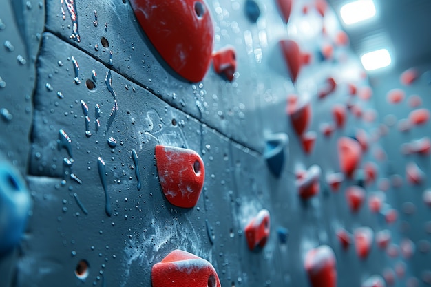 Free photo bouldering wall background for rock climbing practice