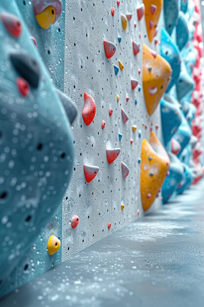 Bouldering wall background for rock climbing practice