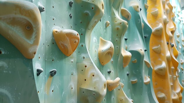 Bouldering wall background for rock climbing practice