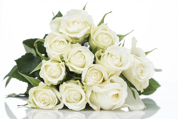 Bouquet of white roses