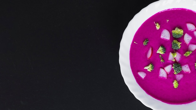 Bowl of beetroot soup