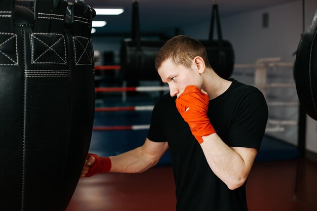 Boxers train in the ring and in the gym