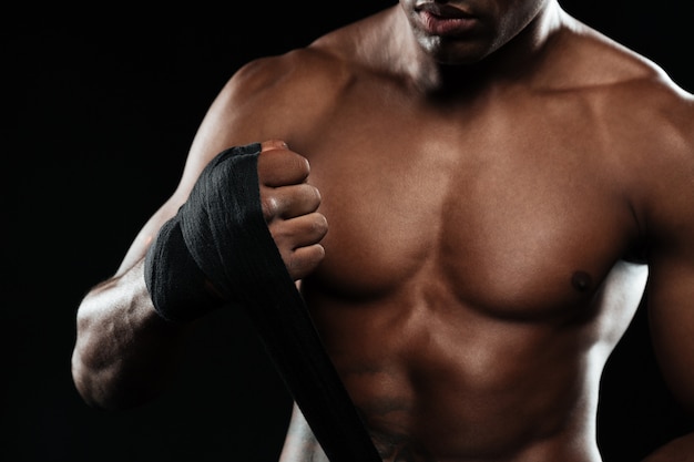 Free photo boxing man ready to fight