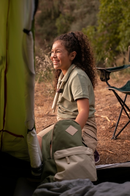 Free Photo boy scouts spending time in nature