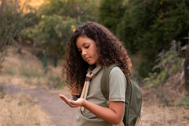 Boy scouts spending time in nature