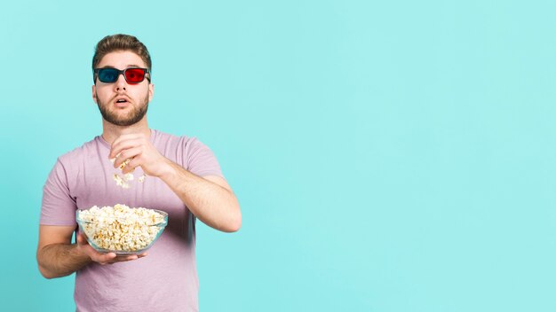 Boy watching a film