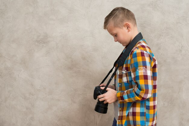 Boy with camera