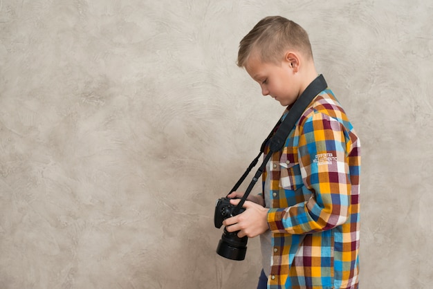 Boy with camera