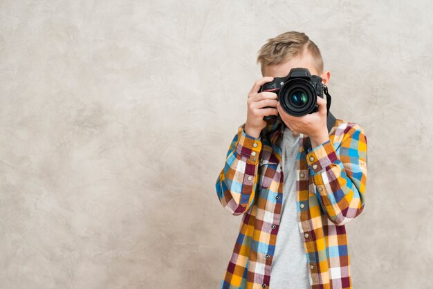 Boy with camera