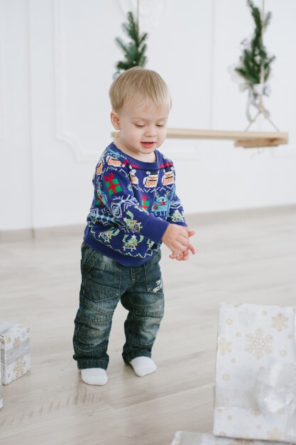 boy with gift box