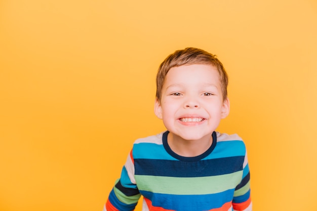 Boy with playful expression