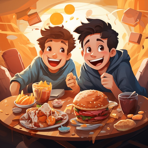 Boys friendship cartoon