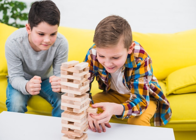 Boys playing together