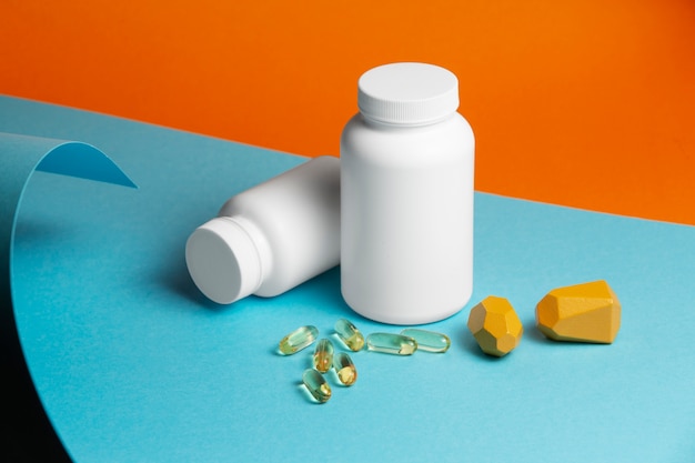 Free photo brain booster pills still life