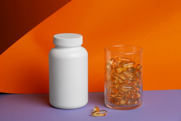 Free Photo brain booster pills still life