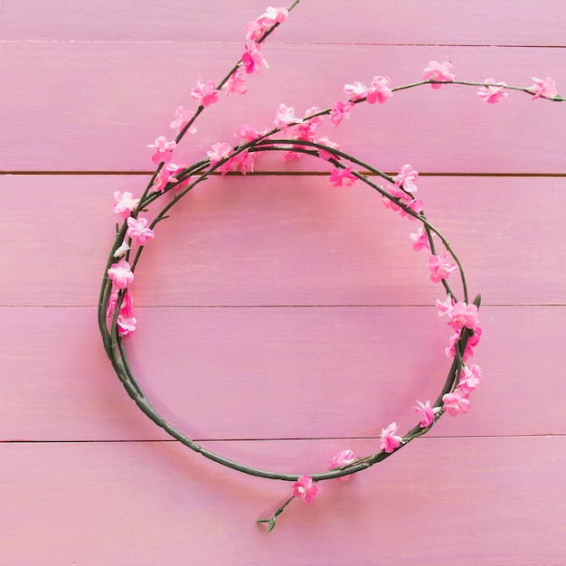 Free Photo branches with flowers in form of circle