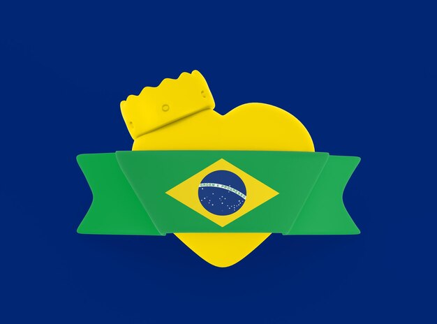 Brazil Heart Banner