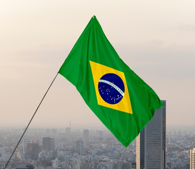 Free photo brazilian flag composition