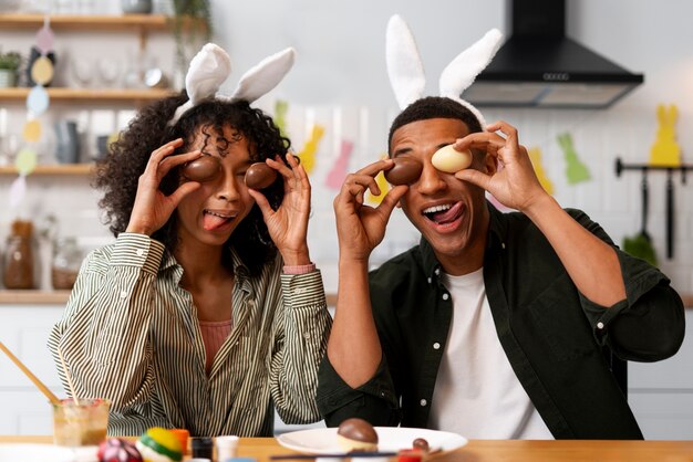 Brazilian people celebrating  easter