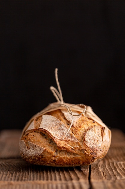 Bread on wooden table