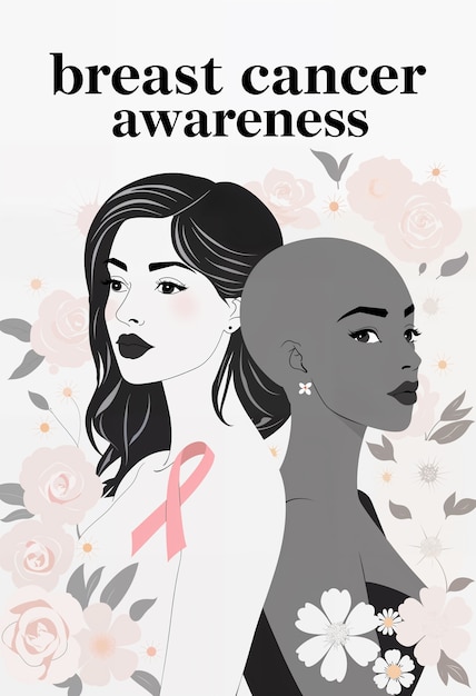 Breast cancer awareness illustration