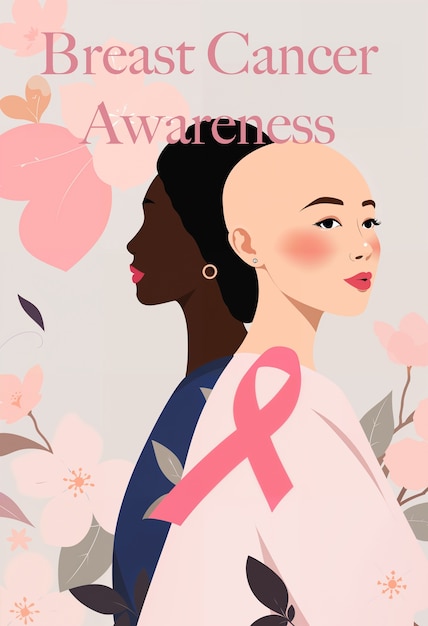 Breast cancer awareness illustration