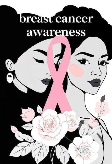 Breast cancer awareness illustration