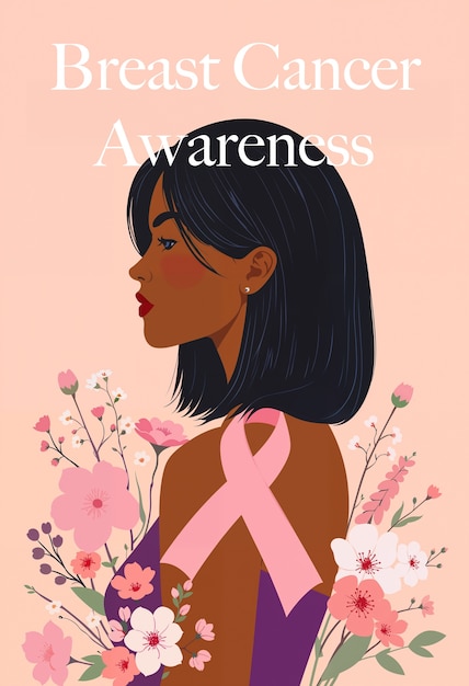 Free Photo breast cancer awareness illustration