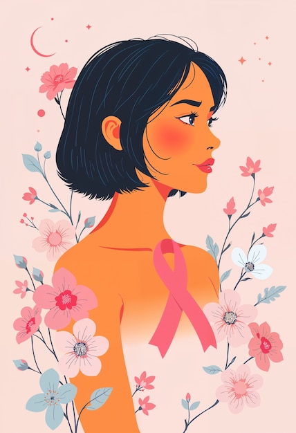 Free Photo breast cancer awareness illustration