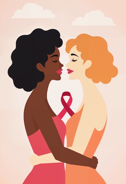 Free Photo breast cancer awareness illustration