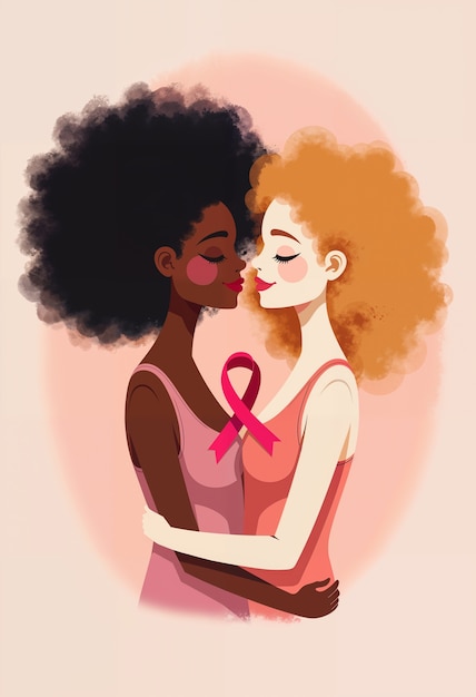 Free Photo breast cancer awareness illustration