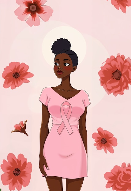 Breast cancer awareness illustration