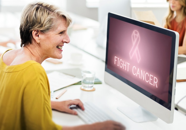 Free Photo breast cancer support fight care hope graphic concept