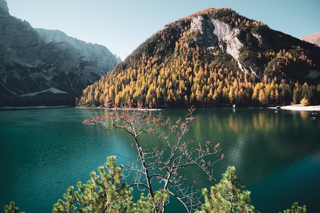 Breath-taking scenery of Parco naturale di Fanes-Sennes-Braies Prags, Italy