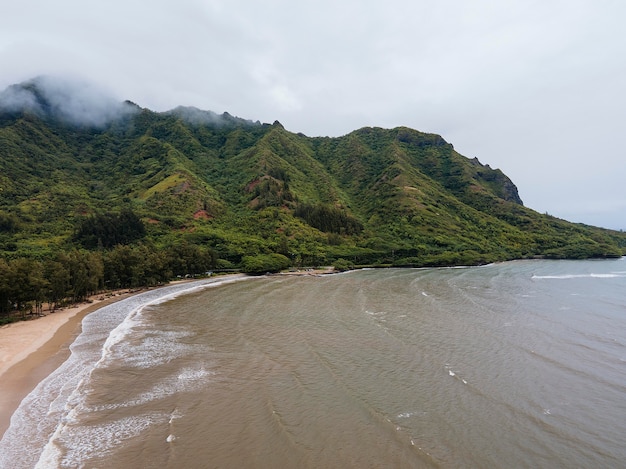 Breathtaking hawaii landscape with the sea