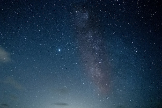 Breathtaking shot of the starry night in Bolonia Beach, Algeciras, Cadiz, Spain