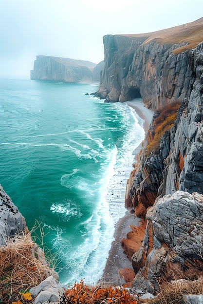 Breathtaking view of natural beach landscape