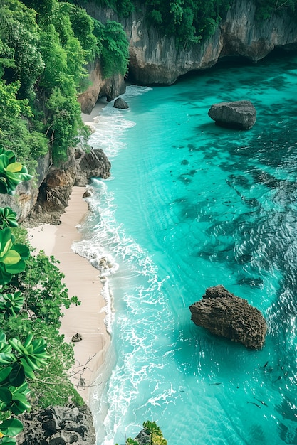 Breathtaking view of natural beach landscape