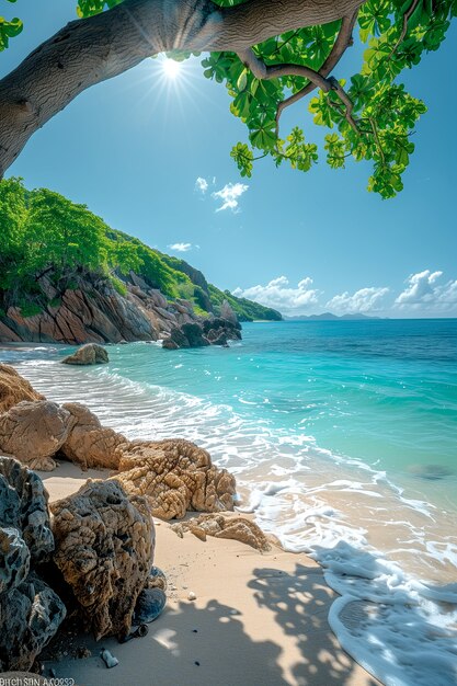 Breathtaking view of natural beach landscape