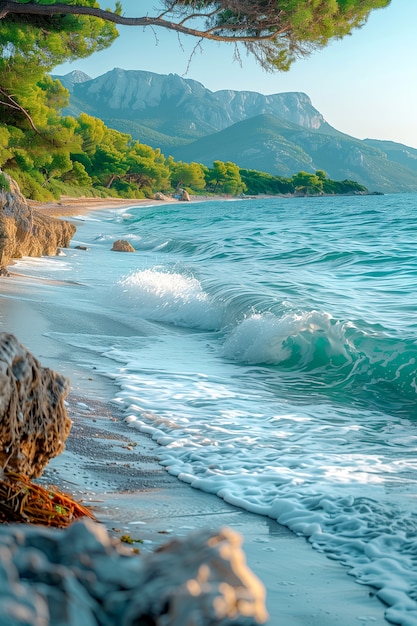 Breathtaking view of natural beach landscape