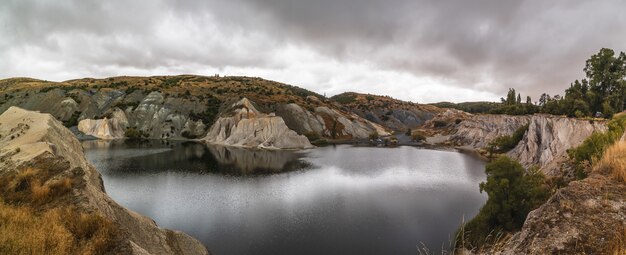 Breathtaking view of the St-Bathans in South Island, New Zealand