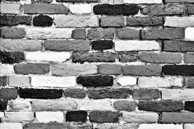 Free Photo brick texture black and white